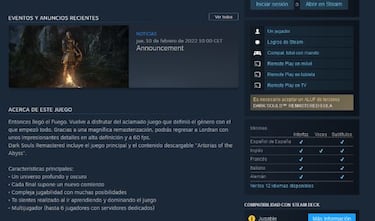 Saga Dark Souls en PC | Desaparecen las etiquetas del multijugador en Steam