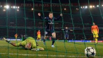 Con este gol empató el PSG ante el Barcelona.