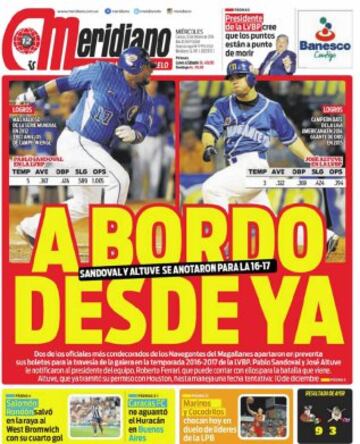 Portadas de la prensa mundial