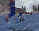 WATCH: Determined runner can’t be bothered to stop for child on track