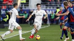 Odriozola, en el Huesca-Real Madrid (0-1).