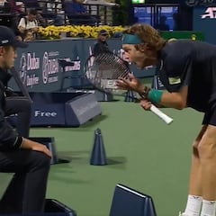 Rublev pierde los estribos y es descalificado