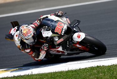 Takaaki Nakagami durante la carrera.