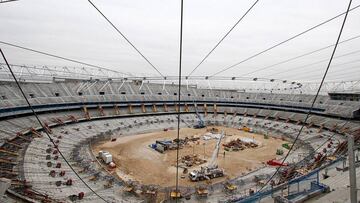 Trabajos que se est&aacute;n realizando en el Wanda Metropolitano. 