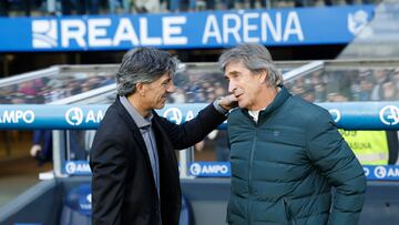 Pellegrini, junto a Imanol.