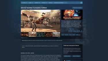 Mortal Kombat Komplete Edition es retirado de su venta en Steam