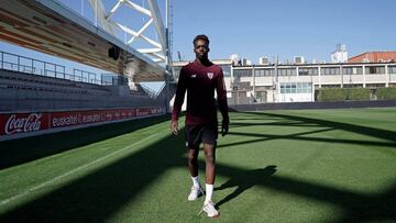 Iñaki Williams, en Lezama.