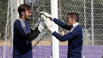 VALLADOLID, 16/09/21. PHOTOGENIC. ENTRENAMIENTO DEL REAL VALLADOLID. ROBERTO Y MASIP