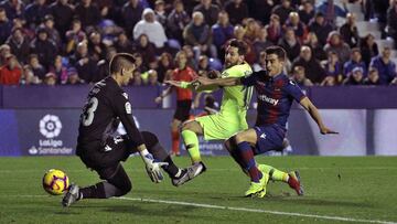 El Levante terminó goleado ante el Barcelona.