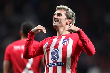 Antoine Griezmann celebrando su gol, el primero de su equipo.