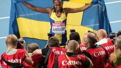 Abeba Aregawi gan&oacute; el oro para Suecia en los 1.500 metros femeninos del Mundial de Mosc&uacute; 2013.