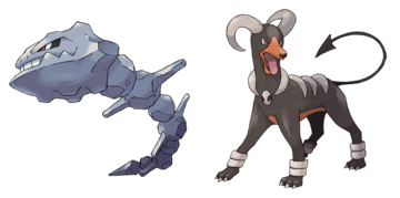 pokemon tipo acero steelix tipo siniestro houndoom