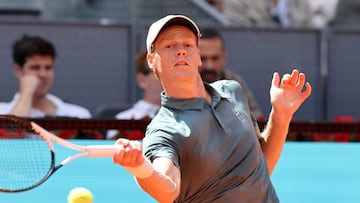 Jannik Sinner, durante su partido contra Cameron Norrie en el Madrid Open.