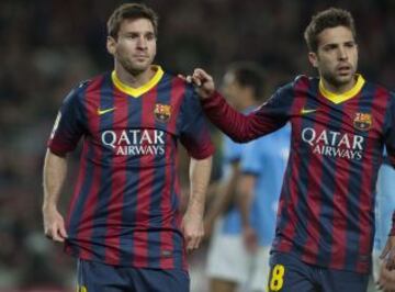 Messi y Jordi Alba.