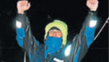 Basurko, al llegar a Fremantle.