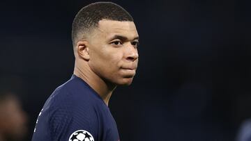 Kylian Mbappé, en el partido de ida de octavos de la Champions contra la Real Sociedad.