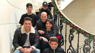 La familia de Zinedine Zidane.