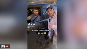 Los comentarios en un TikTok de Piqué junto a unos fans
