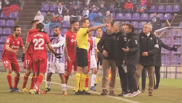 Alberola Rojas, en el Valladolid-Getafe (1-1) de esta temporada de los octavos de la Copa del Rey.