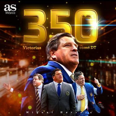 Miguel Herrera está a un triunfo de los 350 en su carrera