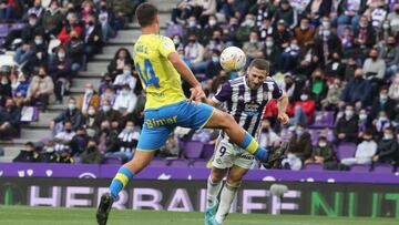 Valladolid 19/03/2022 F&uacute;tbol segunda divisi&oacute;n. Real Valladolid- Las Palmas. Remate de Weissman.