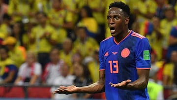 Yerry Mina marc&oacute; el primer gol de la Selecci&oacute;n Colombia ante Polonia en el cierre de la segunda jornada del Mundial de Rusia 2018.