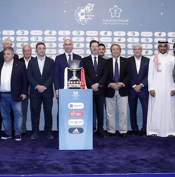 Luis Rubiales, ayer, en el acto de la final de la Supercopa.