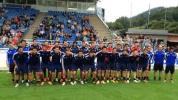 La plantilla realista durante la primera sesión de la pretemporada.