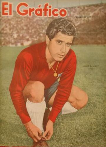 El 18 de julio de 1962 fue el turno del destacado jugador nacional. Fue poco después del tercer lugar obtenido por la Roja en el Mundial.