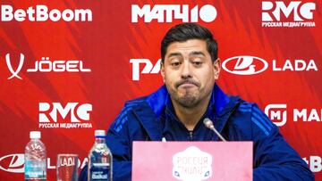 Futbol, Conferencia de prensa seleccion chilena.
El entrenador de la seleccion chilena Nicolas Cordova y el jugador Vicente Pizarro hablan con la prensa en el estadio Fisht de Sochi, Rusia.
SIPA/PHOTOSPORT
14/11/2025
Football, Chile National team press conference.
Chile national team manager Nicolas Cordova and player Vicente Pizarro speaks to medias during a press conference at Fisht stadium in Sochi, Russia.
SIPA/PHOTOSPORT
14/11/2025