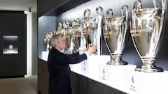 Florentino Pérez coloca la Decimocuarta junto a las otras 13 Copas de Europa conquistadas por el Real Madrid.