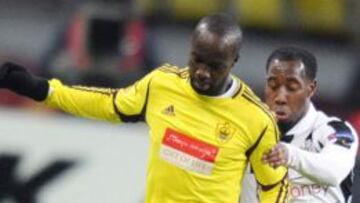 Lass Diarra durante un partido con el Anzhi.