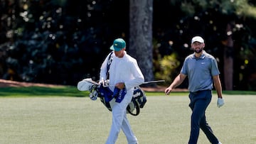 Scottie Scheffler of the US on the fairway.