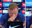 ¡Koeman empezó a sangrar en plena rueda de prensa!
