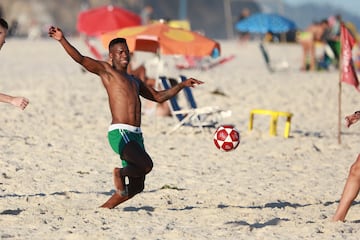 Vinicius having holiday fun on the Rio beaches