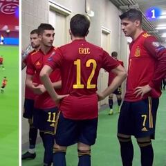 El gesto de Morata a Ferran que acabó en el túnel de vestuarios