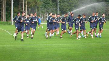Entrenamiento del Málaga en Garderen (Holanda).