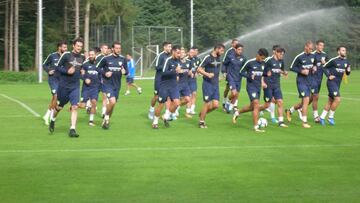 Entrenamiento del M&aacute;laga en Garderen (Holanda).