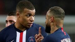 Neymar y Mbapp&eacute;, en un partido con el PSG.