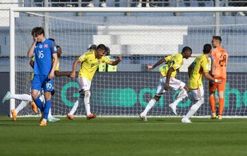 Imágenes del partido entre Colombia y Eslovaquia por los octavos de final del Mundial Sub 20 en el estadio San Juan del Bicentenario.