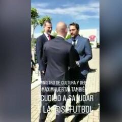 Màxim Huerta, a Rubiales delante del Rey: "Si queréis me pongo a hacer deporte desde ya"