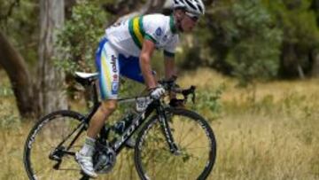 Jay McCarthy, durante el Tour Down Under 2012.
