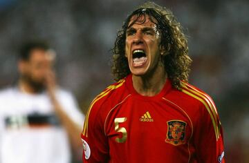 Puyol fue uno de los jugadores más importantes del título de España en Sudáfrica 2010, pero también fue seleccionado para Alemania 2006 y Corea-Japón 2002. 