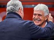 (L-R), Victor Manuel Vucetich Monterrey head coach and Ricardo Ferretti Juarez head coach during the game Monterrey vs FC Juarez, corresponding to day 05 of the Torneo Clausura Grita Mexico C22 of Liga BBVA MX, at BBVA Bancomer Stadium, on March 15, 2022.
<br><br>
(L-R), Victor Manuel Vucetich Director Tecnico de Monterrey y Ricardo Ferretti Director Tecnico de Juarez durante el partido Monterrey vs FC Juarez, correspondiente a la jornada 05 del Torneo Clausura Grita Mexico C22 de la Liga BBVA MX, en el Estadio BBVA Bancomer, el 15 de Marzo de 2022.