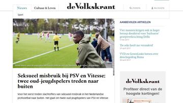 Ex jugadores del PSV y Vitesse denuncian abusos sexuales