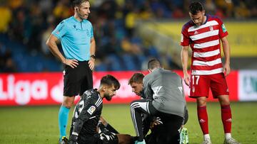 André Ferreira en su lesión.