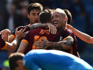 Radja Nainggolan after dashing Napoli&#039;s title hopes