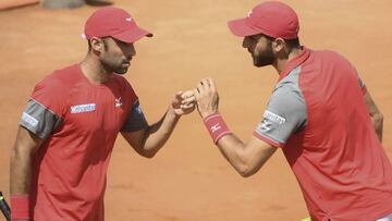 Los tenistas colombianos Farah y Cabal.