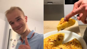 Un noruego aprende con su suegra a hacer tortilla de patata y conquista a una multitud