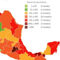Mapa y casos de coronavirus en México por estados hoy 7 de mayo
